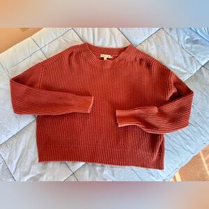 Toad&Co Women’s Bianca II Crew Beck Organic Cotton Sweater - Maroon Red - Sz M